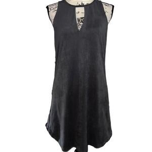 Black Swan dark‎ gray lace up side mini dress medium